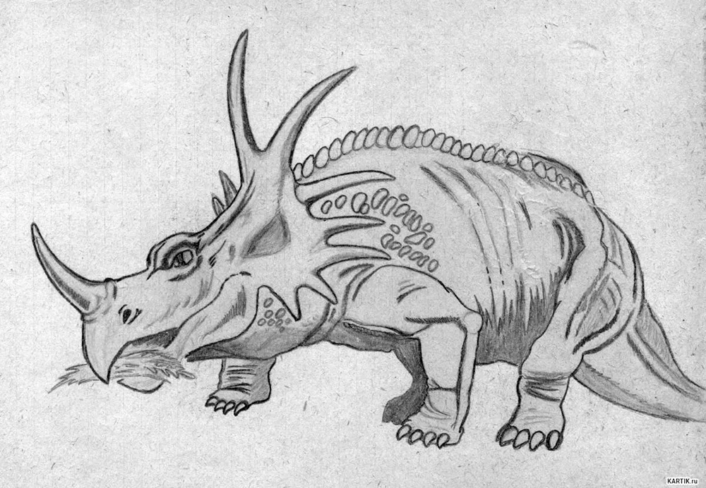 Dinosaur pencil drawing