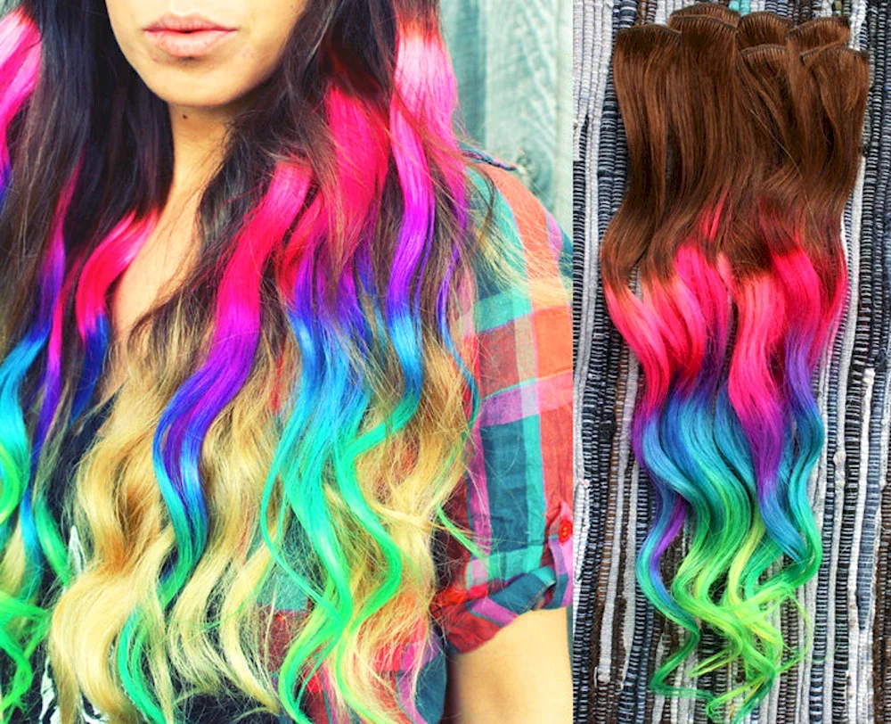 Blond with pink strands