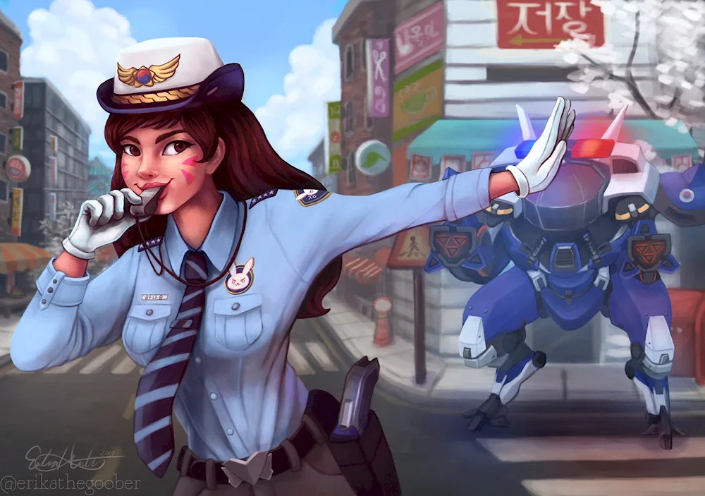 Anime girl police