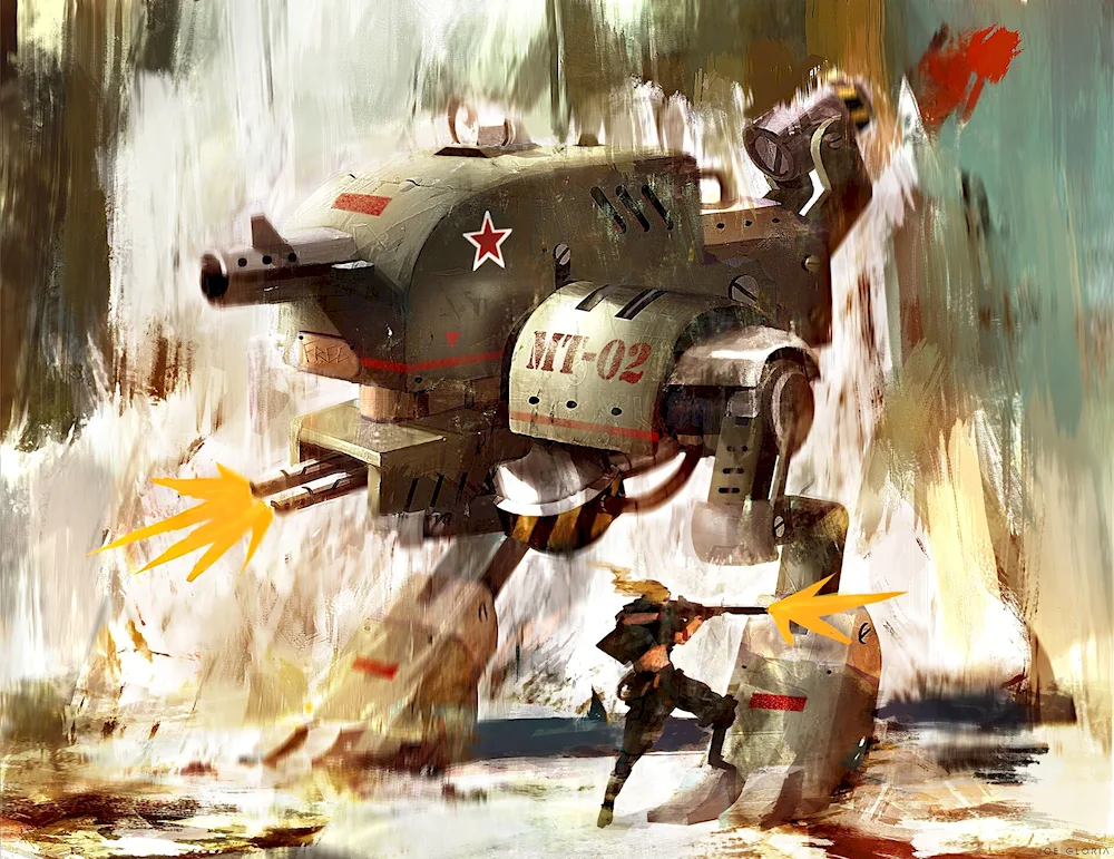 Dieselpunk soldier robot