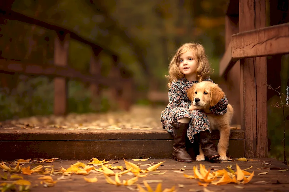 Girl with a dog