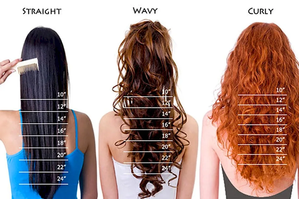 Short medium and long hair