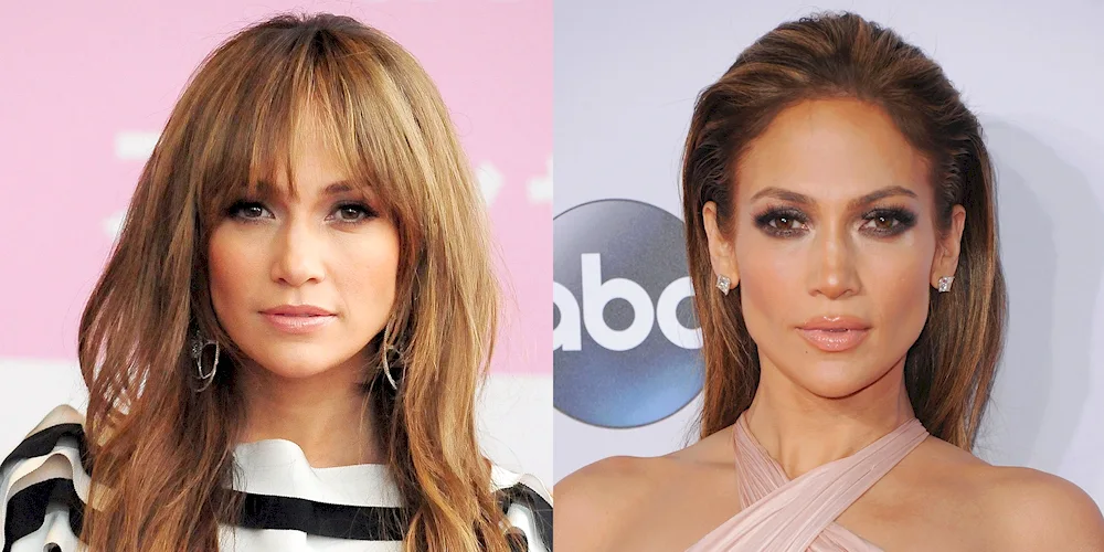 Long fringes Jennifer Lopez