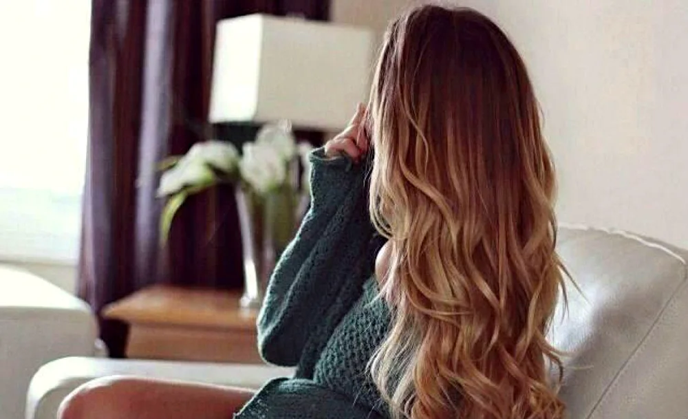 Long blonde hair