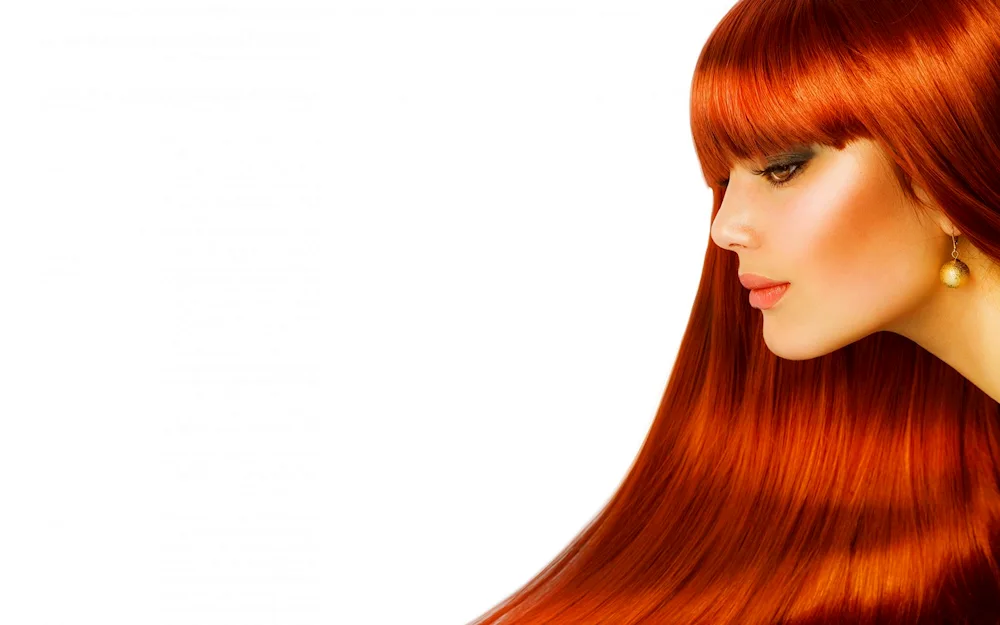 Long red hair