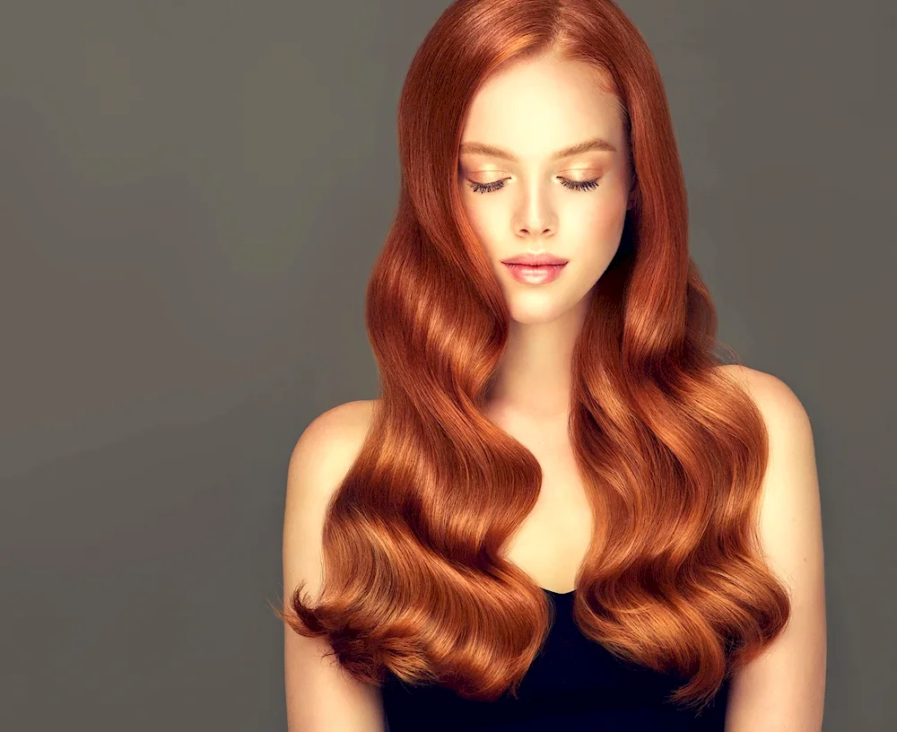 Long red hair