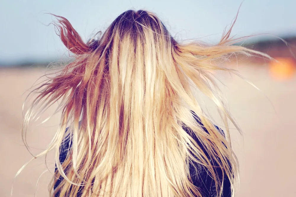 Long hair from the back