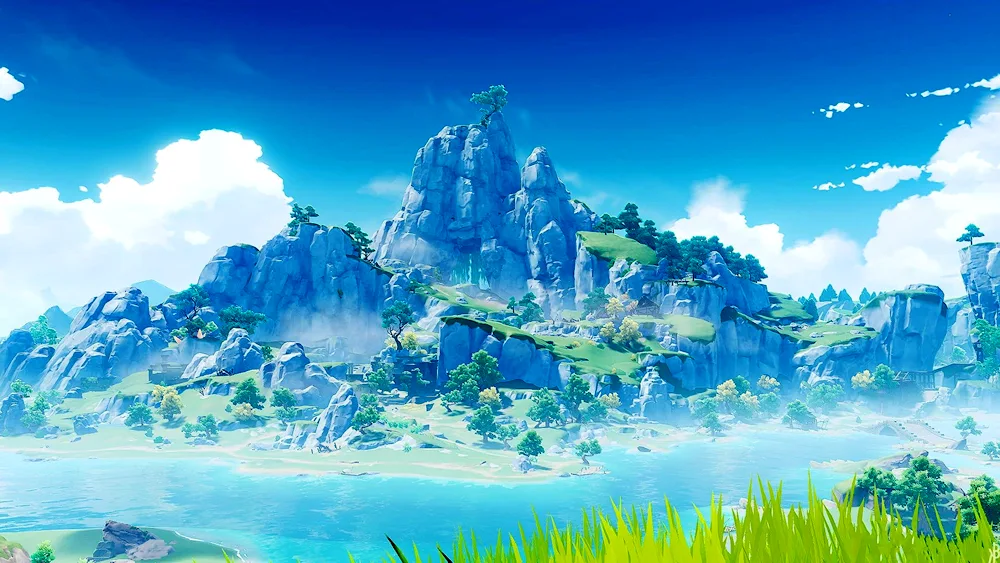 Genshin Wind Valley Genshin Impact Landscape