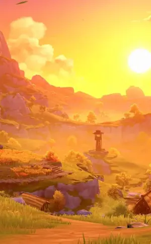Wind Valley Genshin Landscape