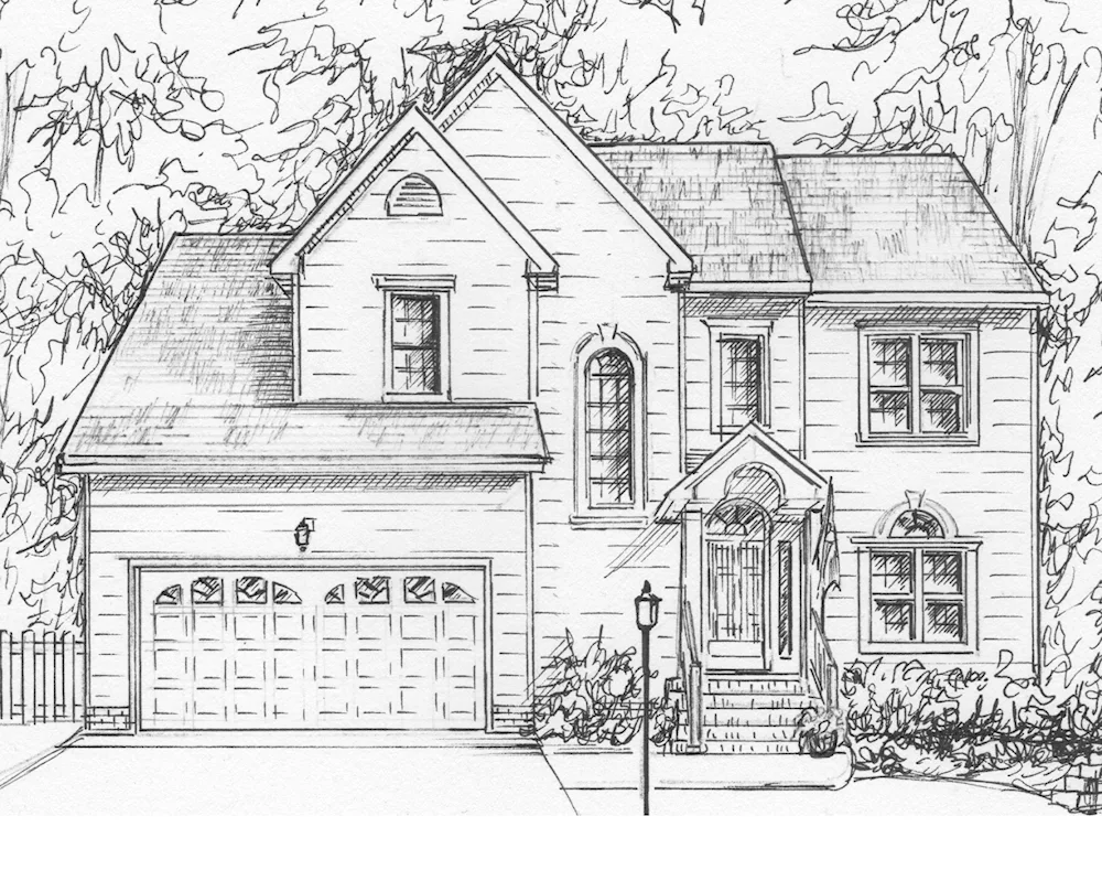 House pencil sketch