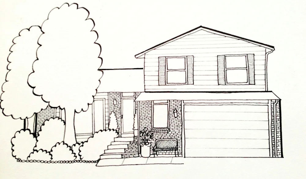 Colouring. Houses