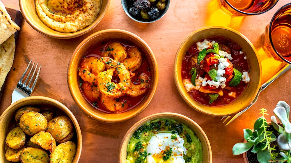 The plate with food on top