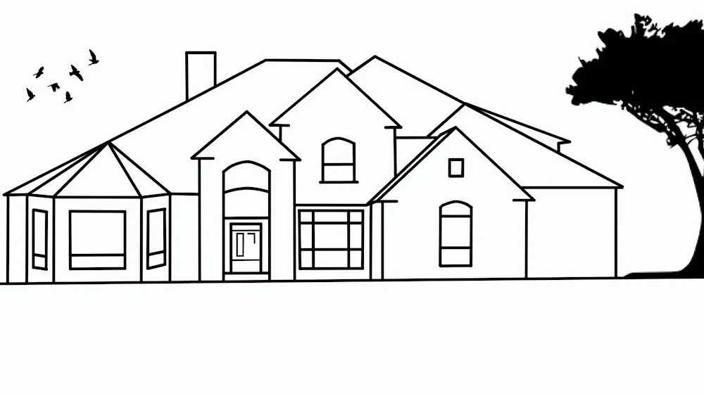 Draw a house drawing