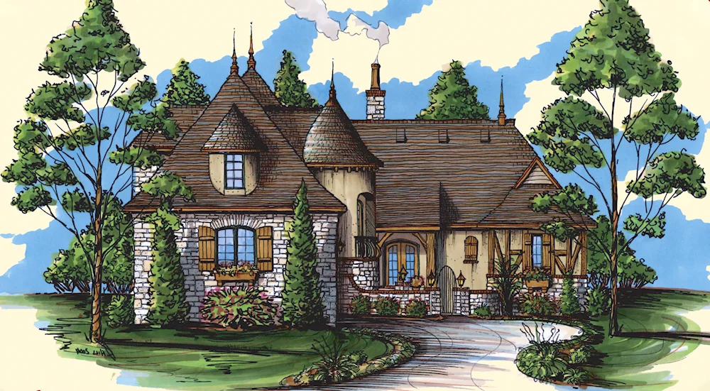 Scenery pencil drawing