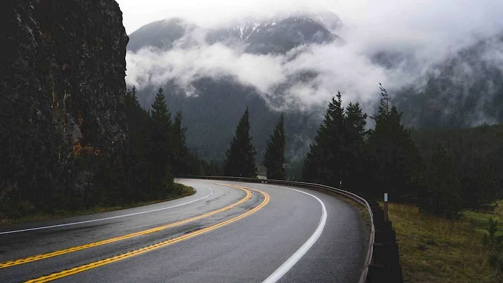 A road in the mountain