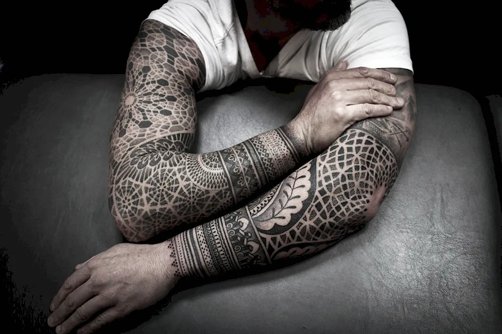 Blackwork Ornamental Leg