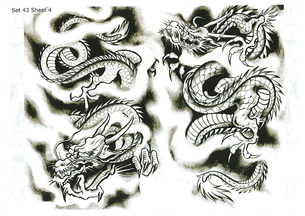 Red dragon tattoo