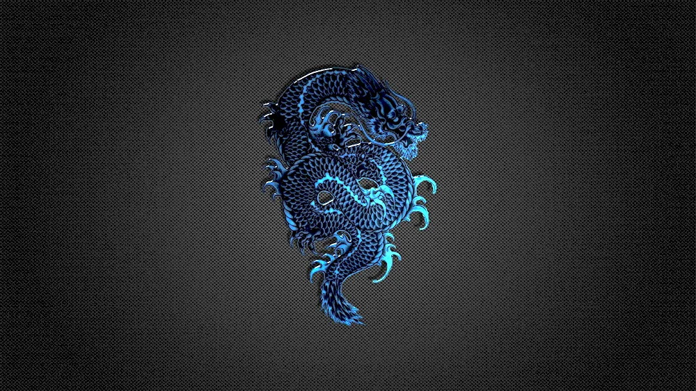 Dragon on black background