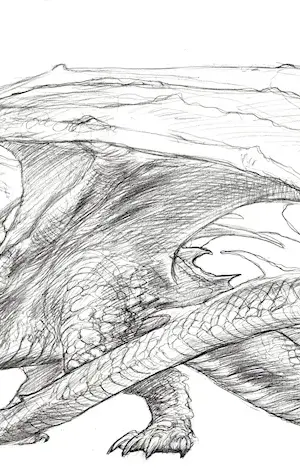 Dragon pencil drawing