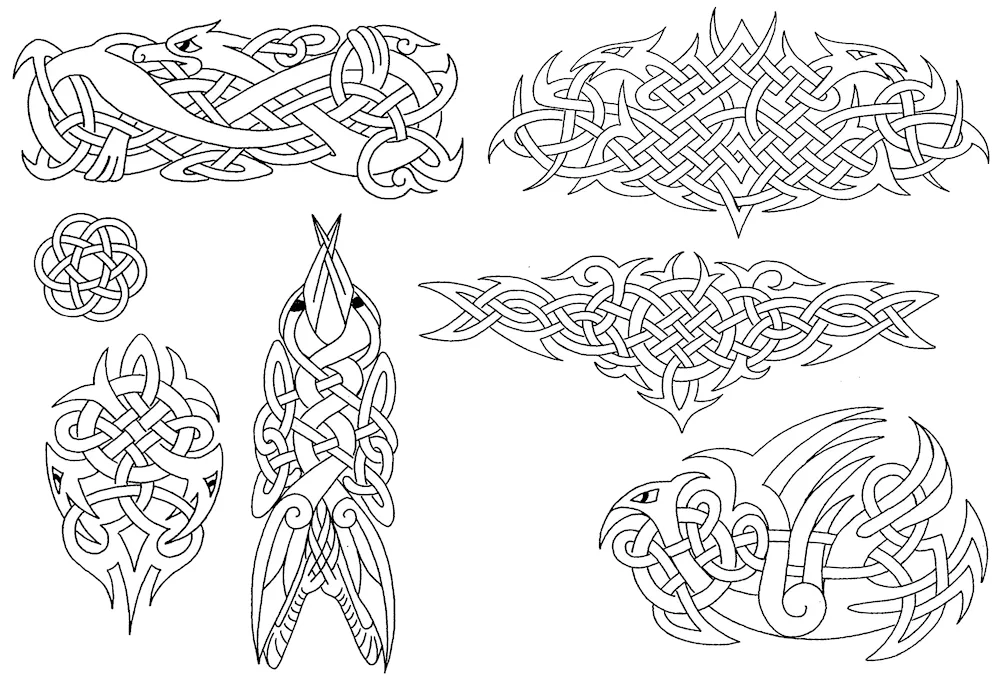 Dragons in Celtic ligature