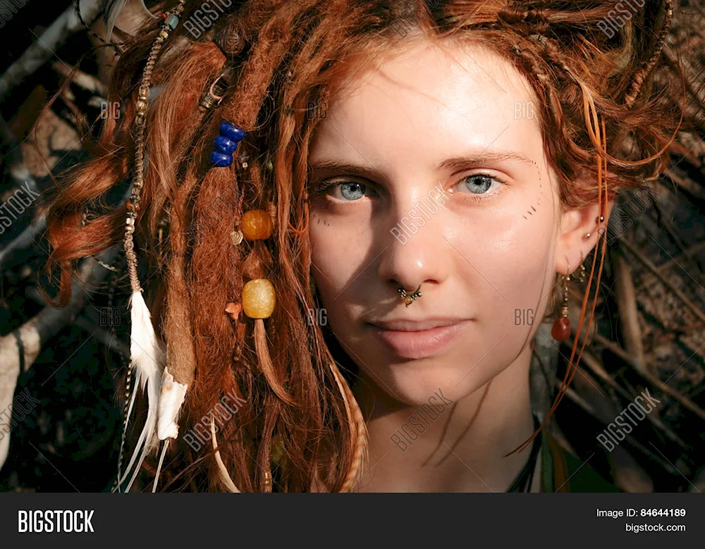 Orange dreadlocks