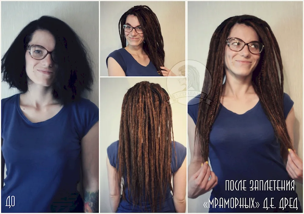 Dreadlocks before and after