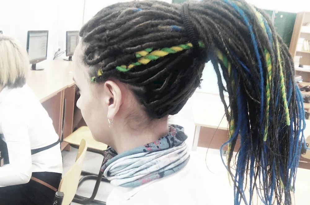 Braids in afro-tails