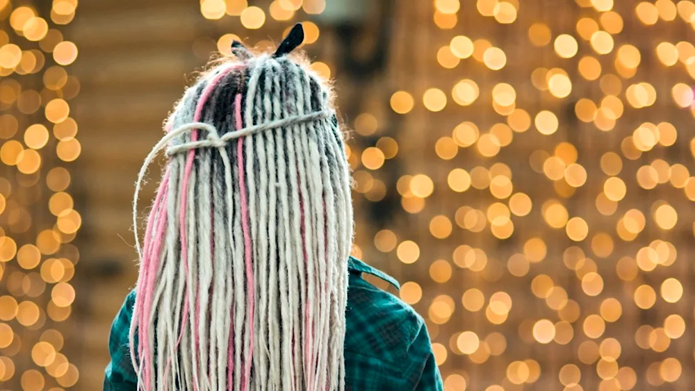 Dreadlocks on white background