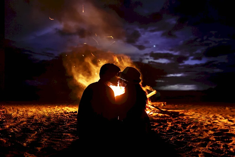 Kissing under the stars