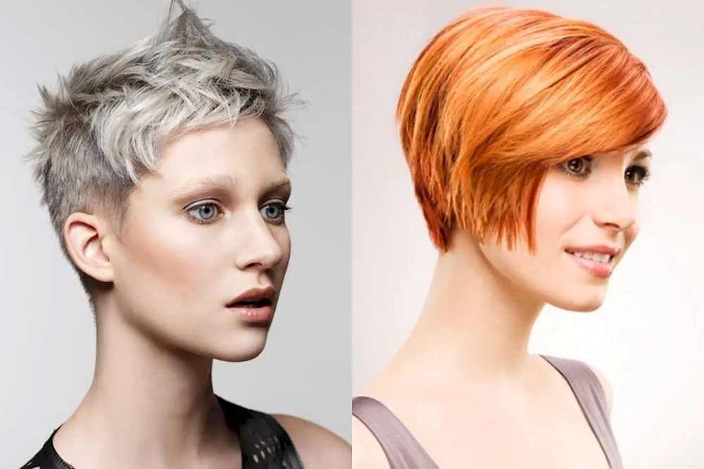 Double hair colouring for short hair photo