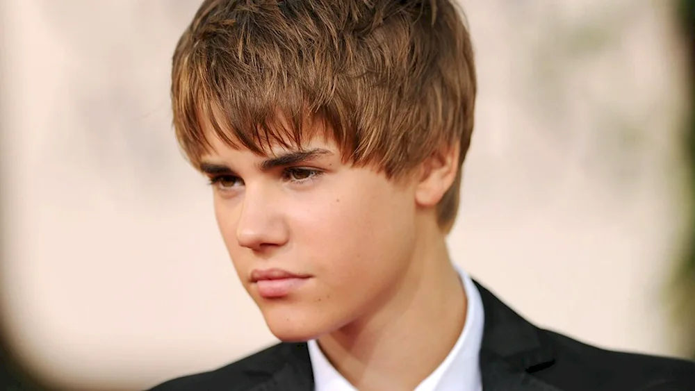 Justin Bieber with bangs