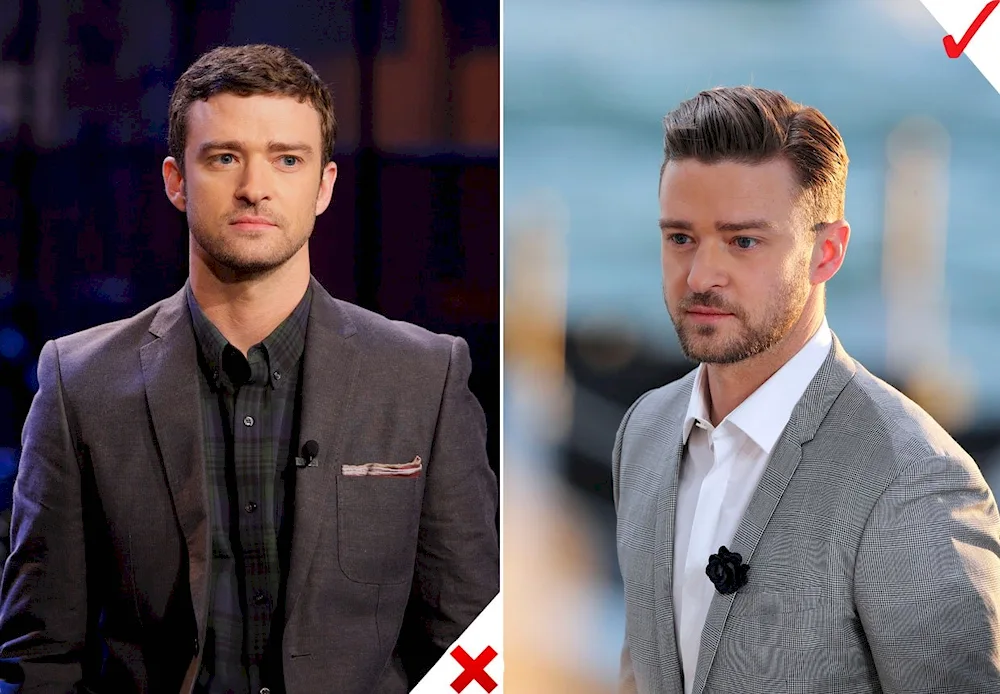 Justin Timberlake with a short haircut