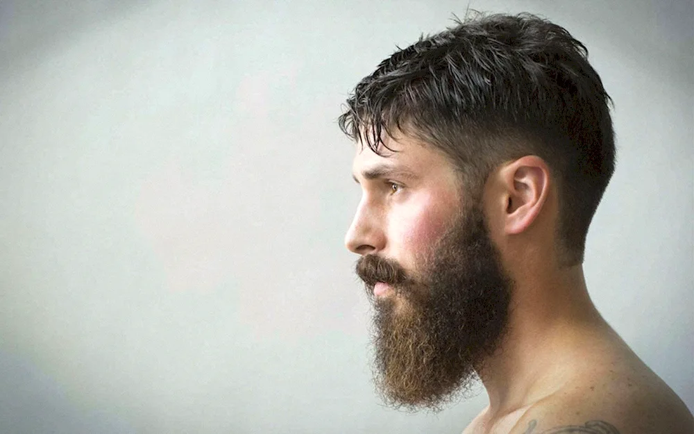 Side part with beard
