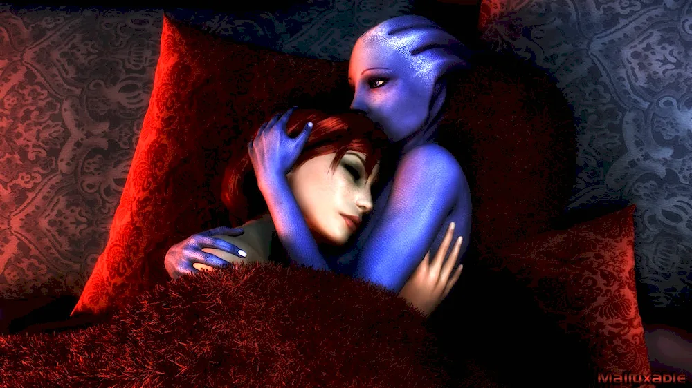 Jane Shepard and Liara love