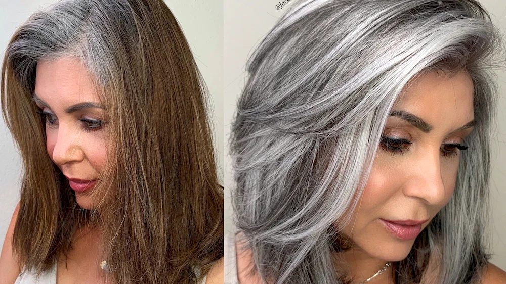 Grey hair colouring