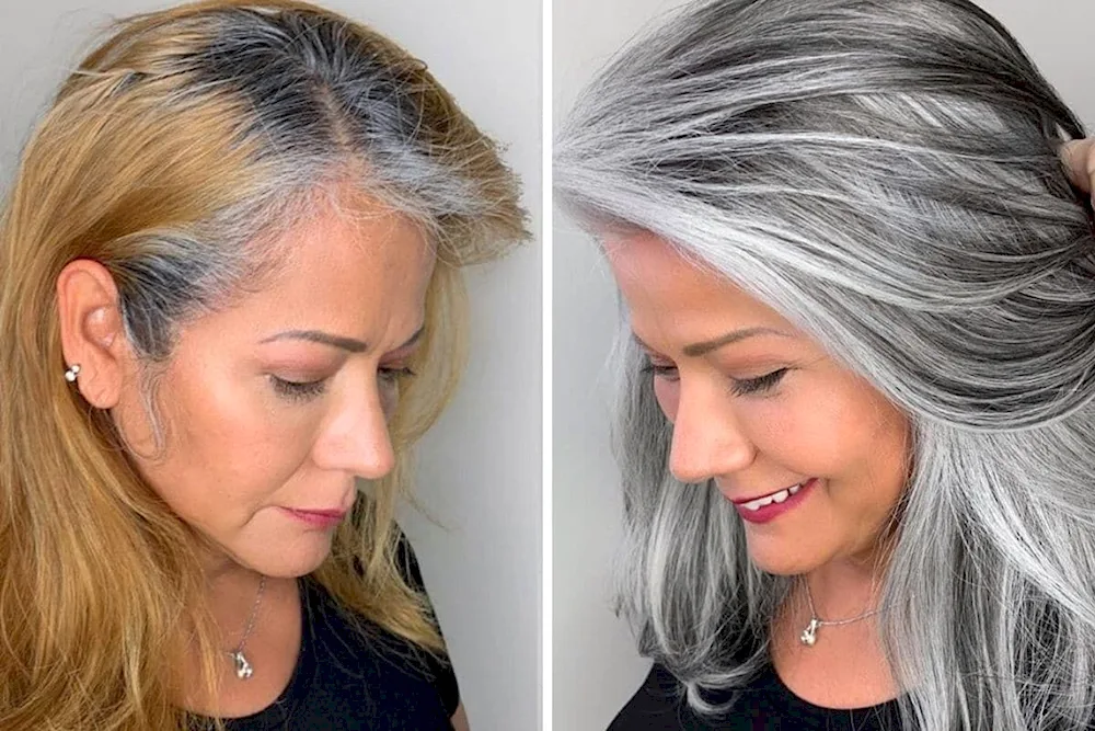 Grey hair colouring