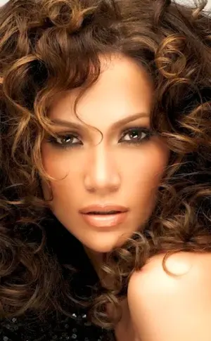 Jennifer Lopez with curls