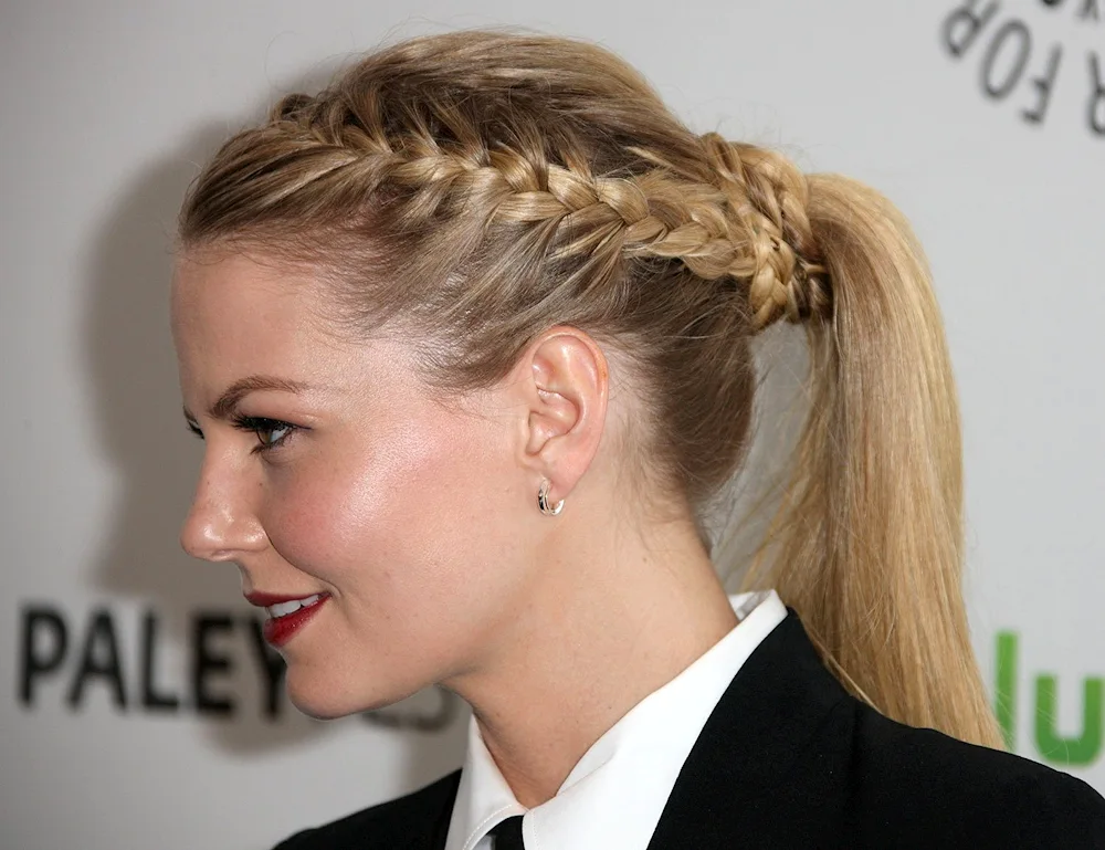 Braid braids on long hair