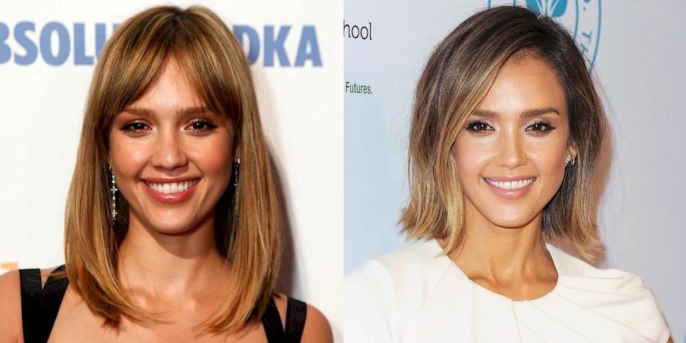 Jessica Alba with bangs