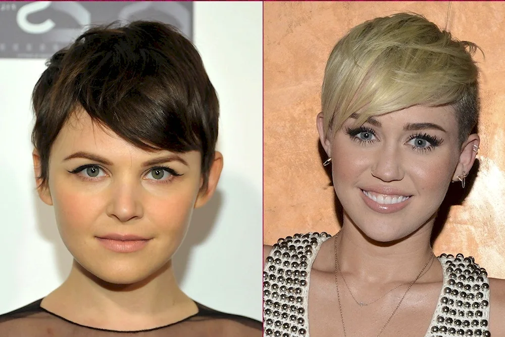 Jessica Alba with a short pixie cut
