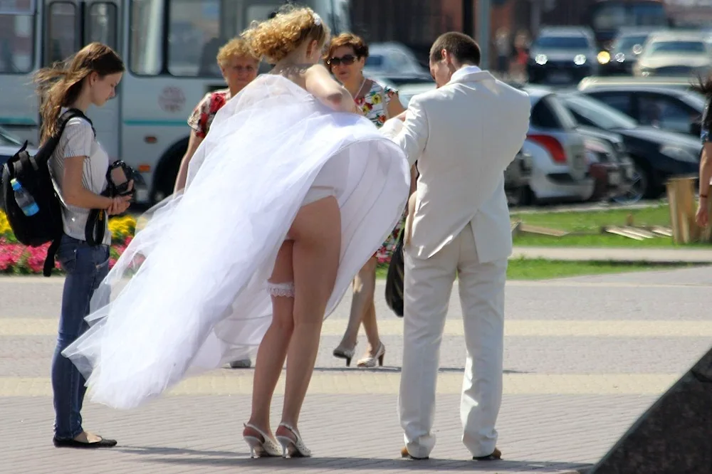 Beneath the dress at the wedding