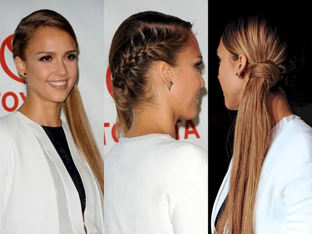 Jessica Alba high ponytail