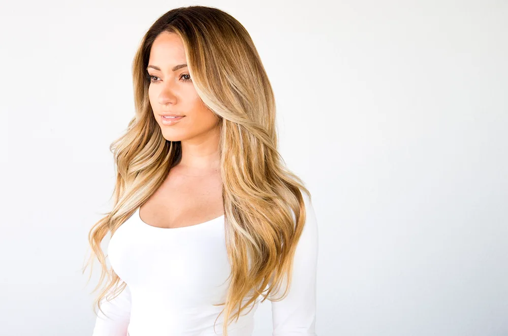 Balayage blond hair