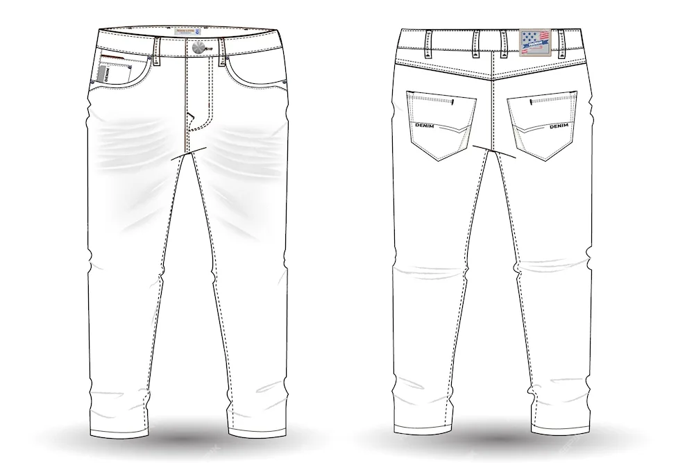 Men's trousers drawing