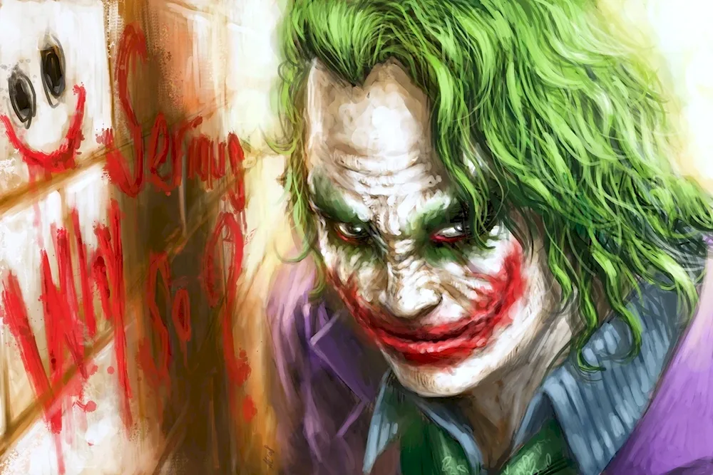 Joker from the dark knight hit Ledger