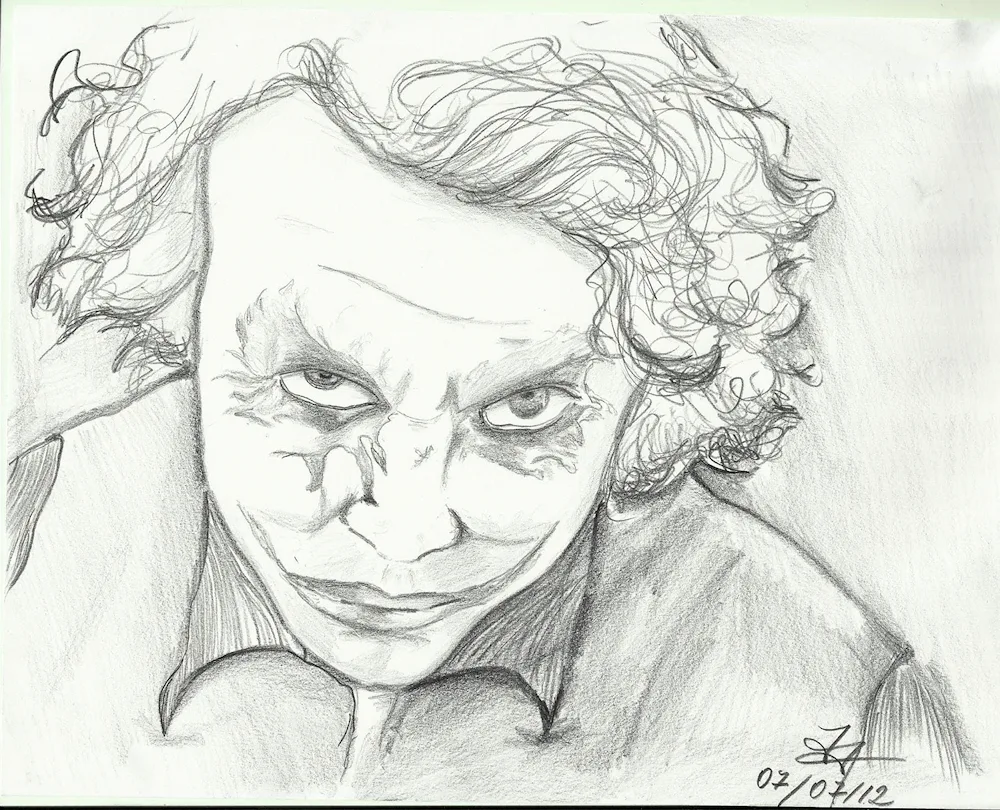 Harley Quinn pencil portrait