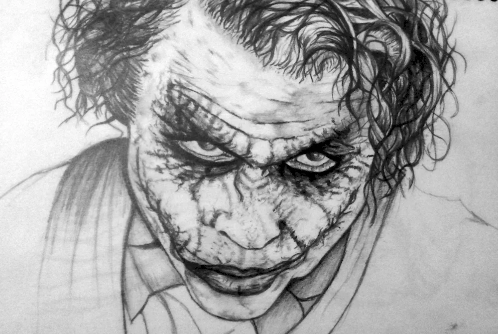 Joker drawing pencil drawing