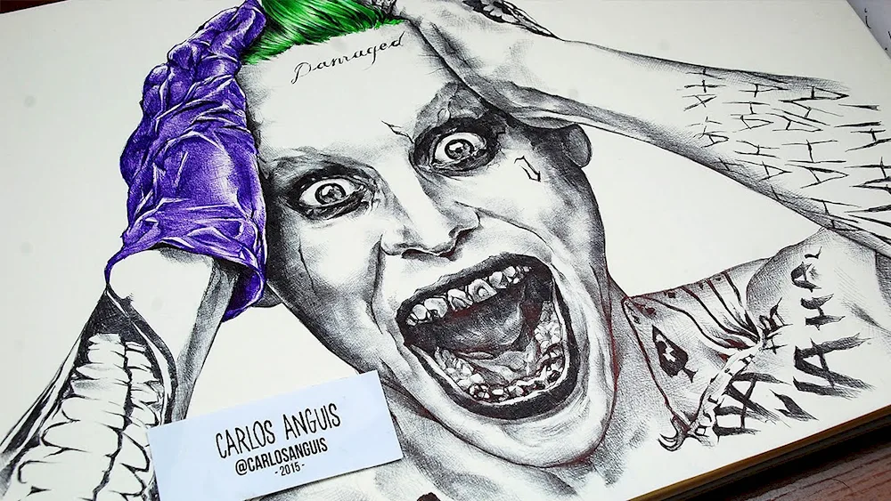 Joker hit Ledger drawing