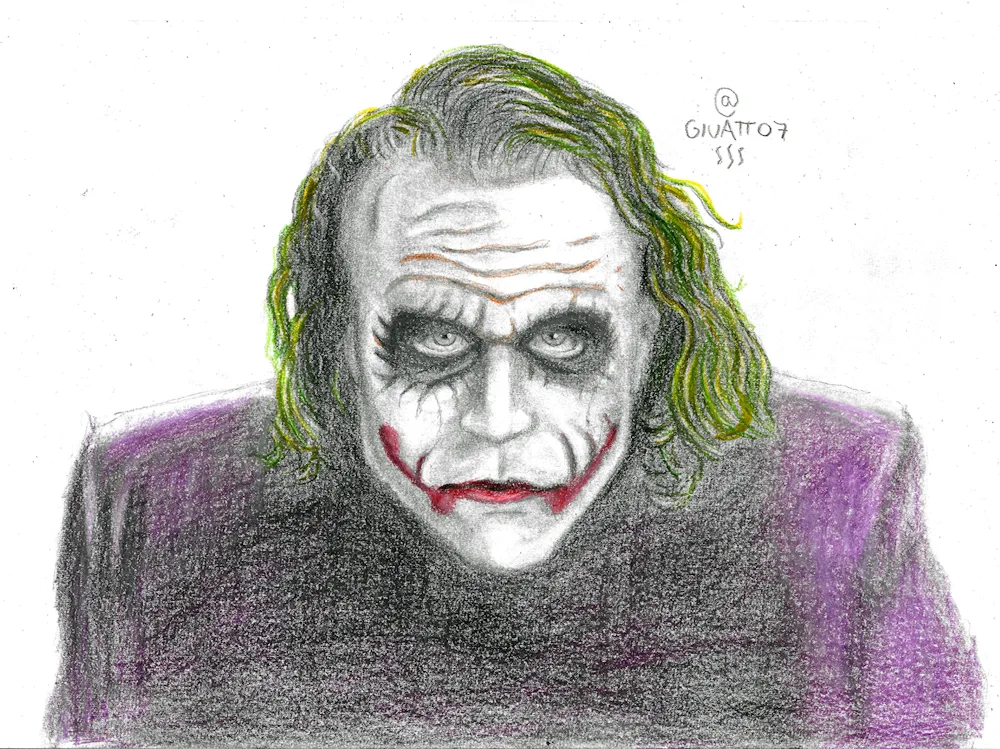 Joker hit Ledger drawing