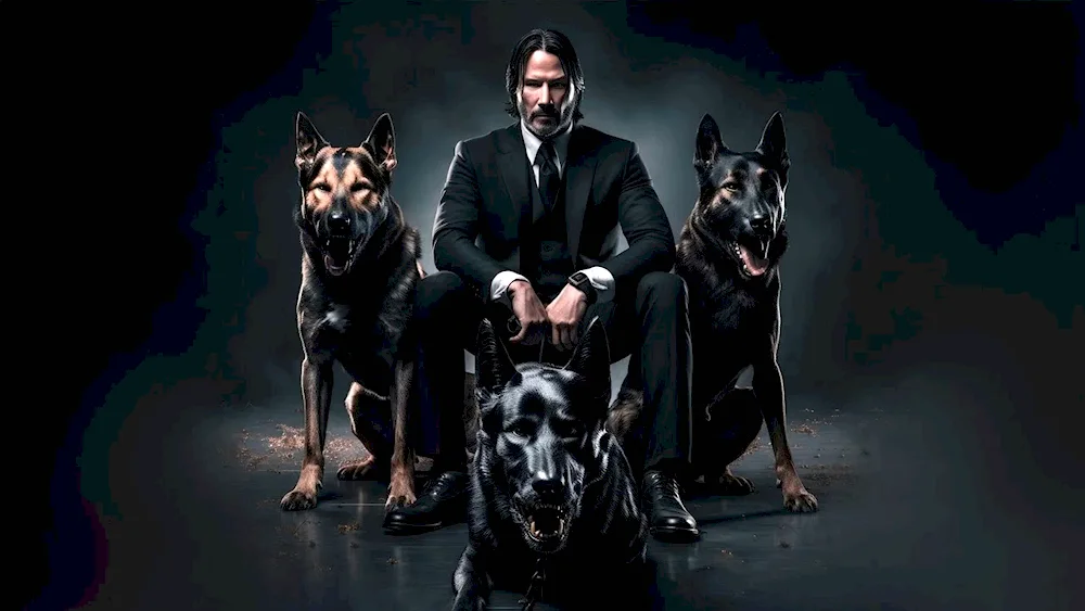 John Wick 4 with a dog